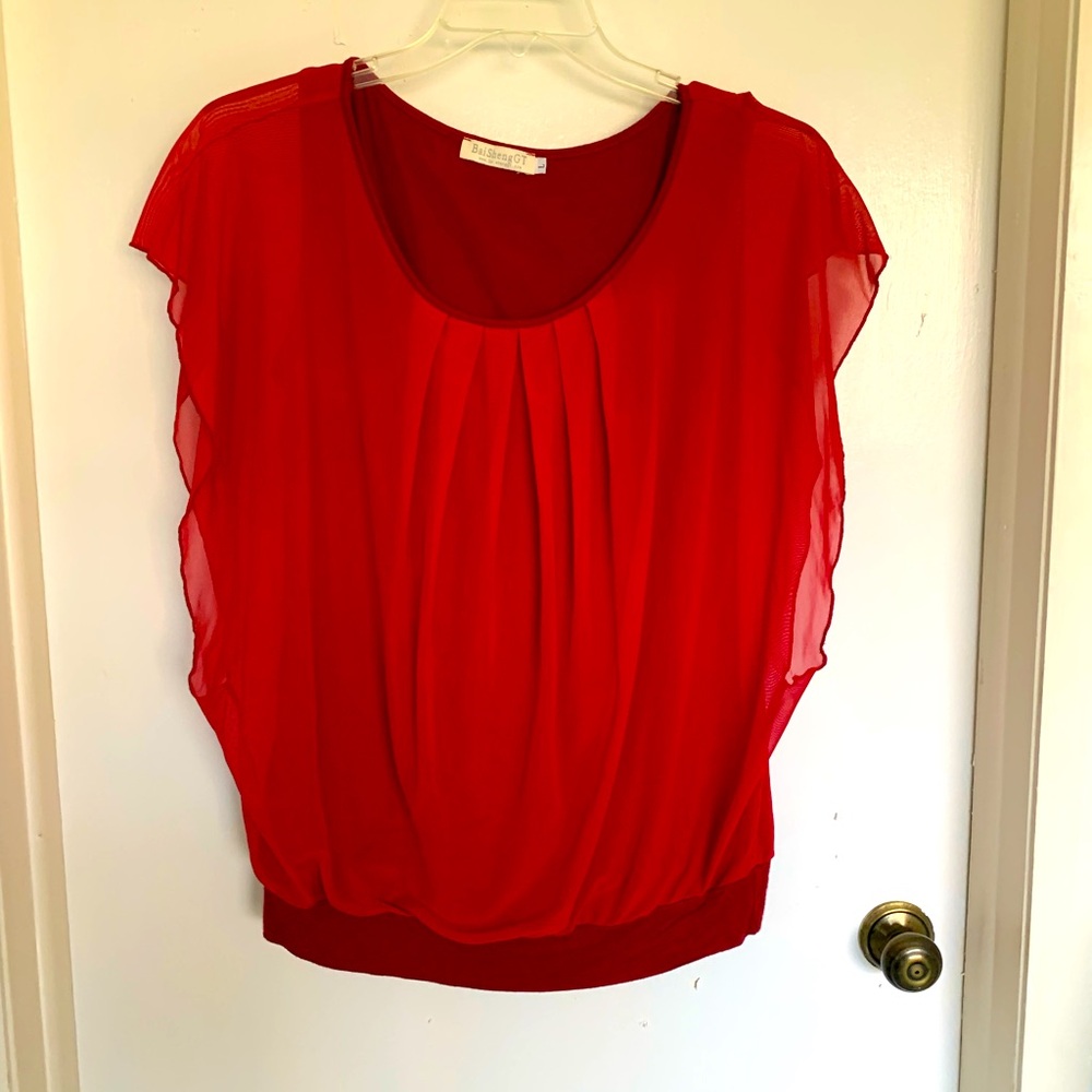 The perfect red Valentines sexy blouse
